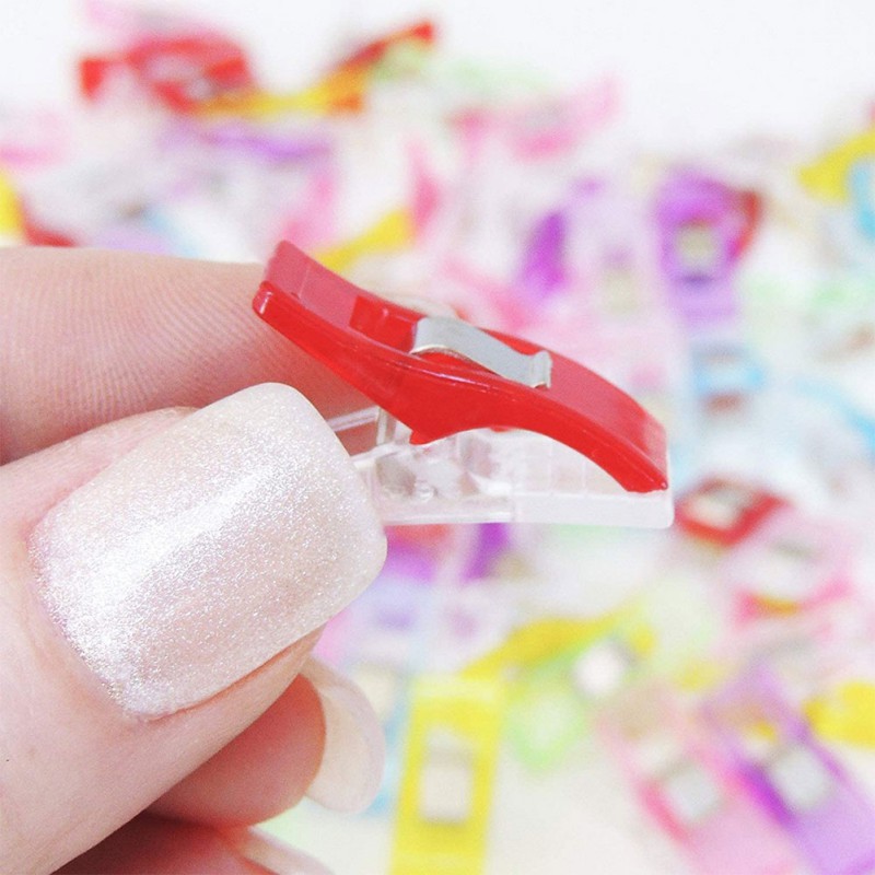 100 Uds. Herramienta de costura de Patchwork de artesanía de revestimiento para suelo DIY Clip de costura de plástico Multicolor pinzas de tela Accesorios