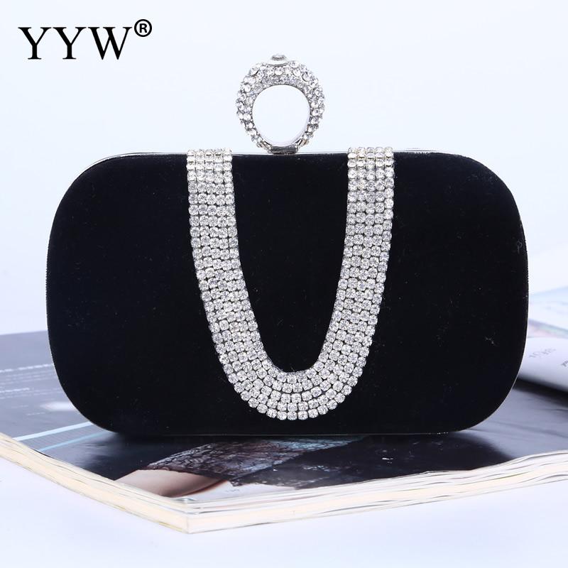 YYW Pochette sac à bagues avec strass | Sac à main et Pochette Vintage pour femmes, Pochette pour Banquet soirée et fête