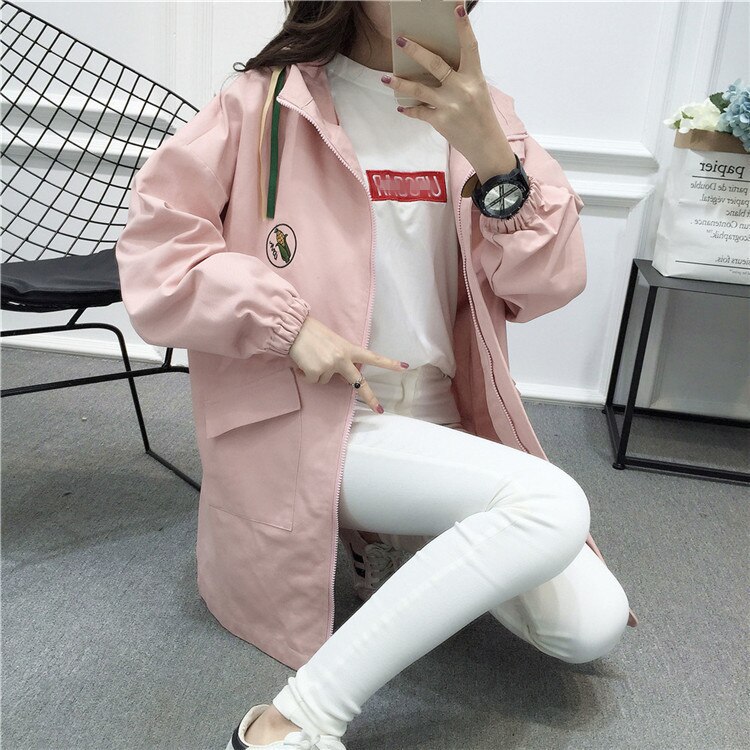Fdfklak Große größe beiläufige kleidung für schwangere frauen schwangerschaft jacke lange mutterschaft kleidung frau trenchcoat weibliche S-2XL: Rosa / M
