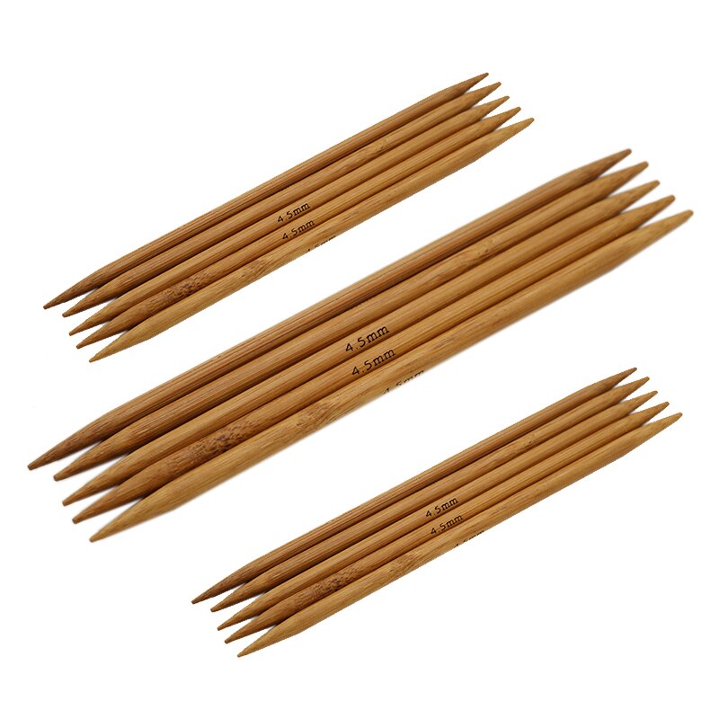 11 Maten/Set 5 Stuks Een Pakket 13 Cm Breinaalden Verkoolde Bamboe Dark Patina Naalden Breien Knit kit Binnenlandse