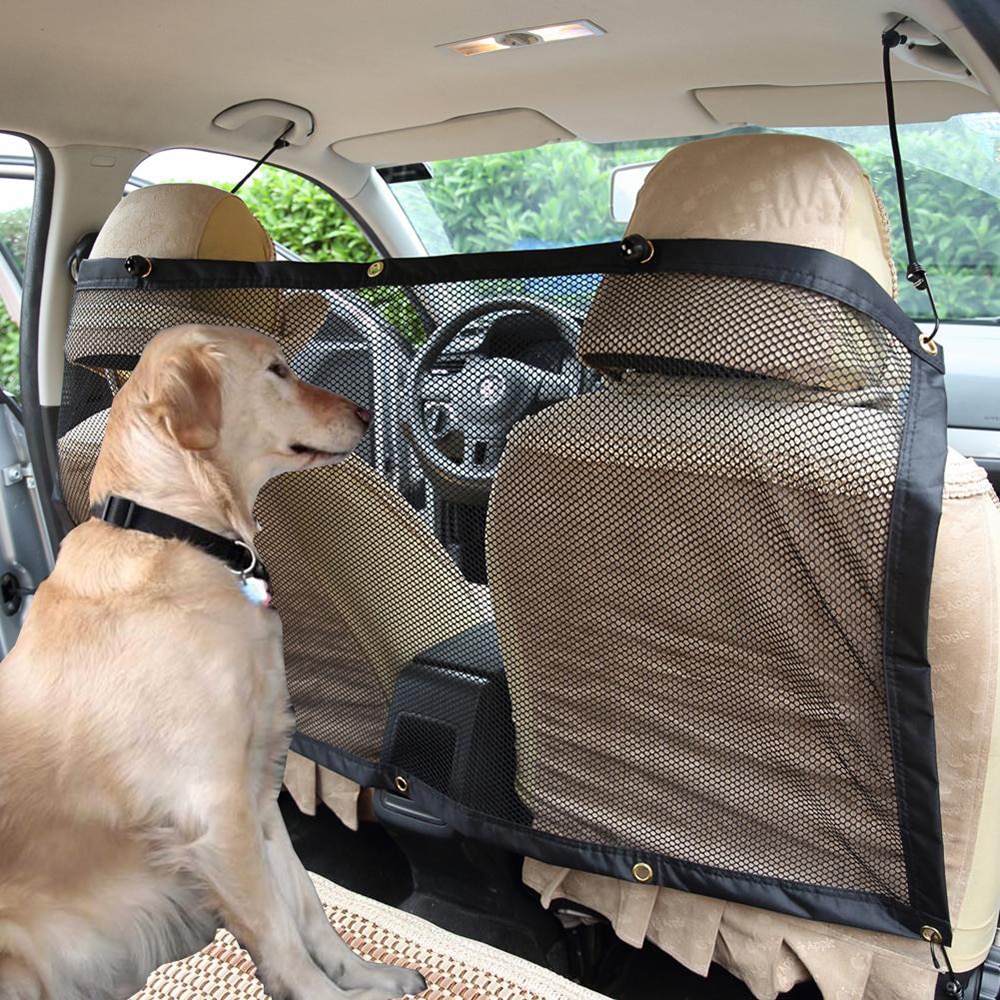 Huisdier Auto Auto Terug Guard Seat Honden Mesh Veiligheid Opvouwbare Nylon Net Barrier Auto Mesh Behuizing Hek voor Hond veiligheid van Kinderen