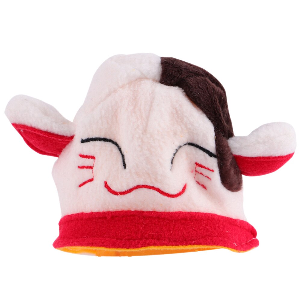 Hond Kostuum Hoed Fortuin Kat Patroon Huisdier Decoratieve Kostuum Cap (Wit): Default Title