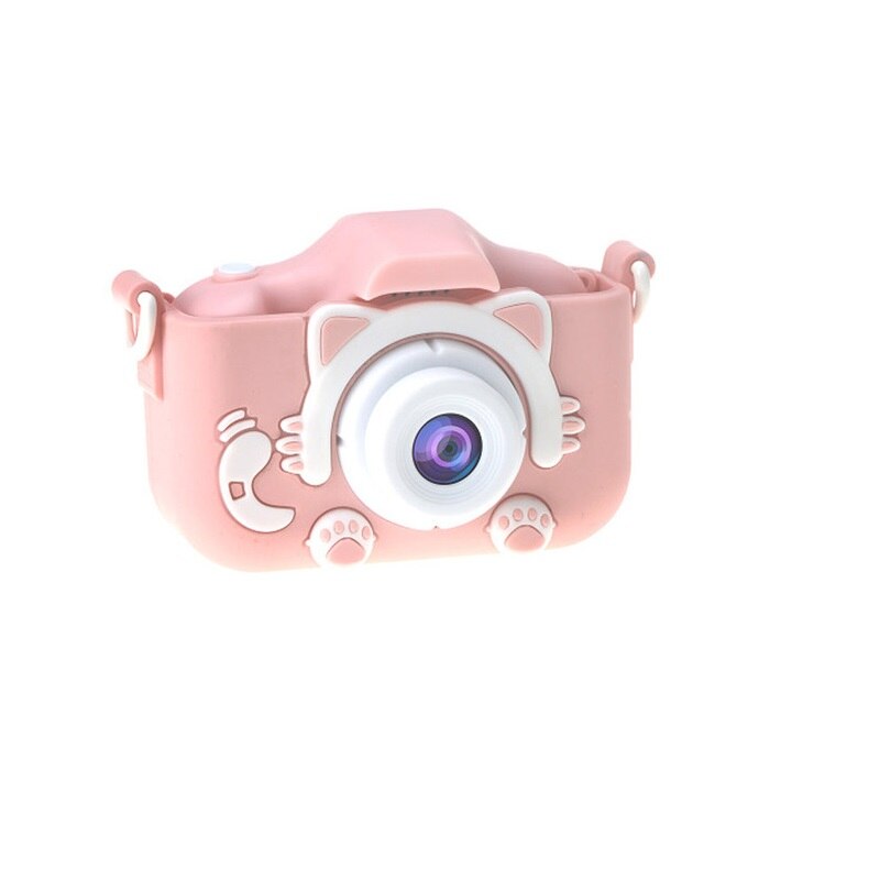 Mini Kids Digitale Video Camera Leuke Cartoon Kat Speelgoed Camera Kids Educatief 2.0 Inch HD Voor Jongens Meisjes Kerst Verjaardag: Roze