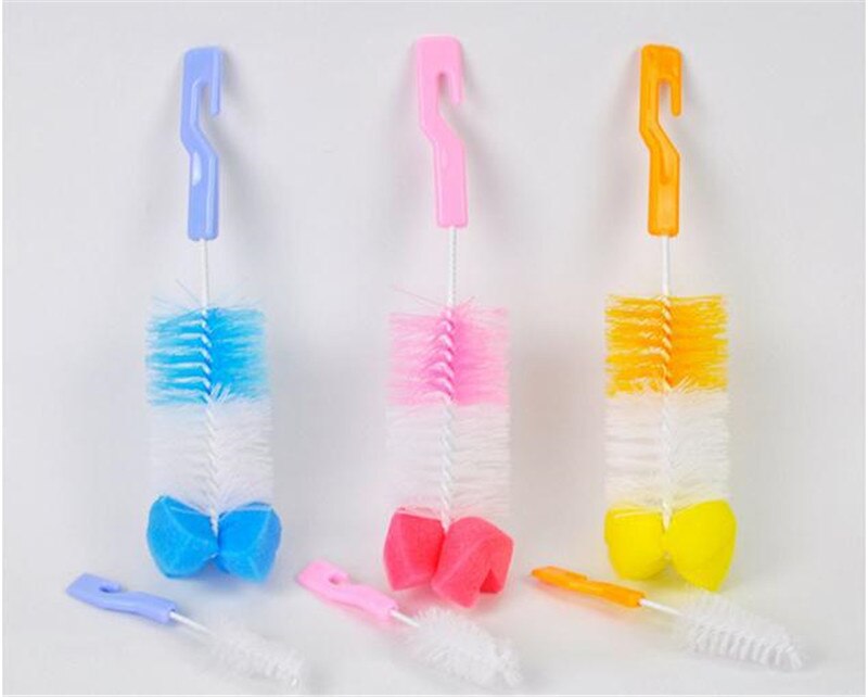 2 Teile/satz Bequem und Praktisch Baby Milch Flasche Nippel Teekanne Düse Auslauf Rohr Zitzen Reinigung Pinsel Baby Flasche Pinsel: Ursprünglich Titel
