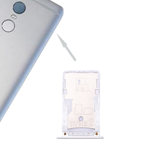 Per Xiaomi Redmi 4X SIM Vassoio di Carta di SIM Adattatore Della Carta di TF del Vassoio di Carta per Xiaomi Redmi Nota 4X: Silver RedmiNote4