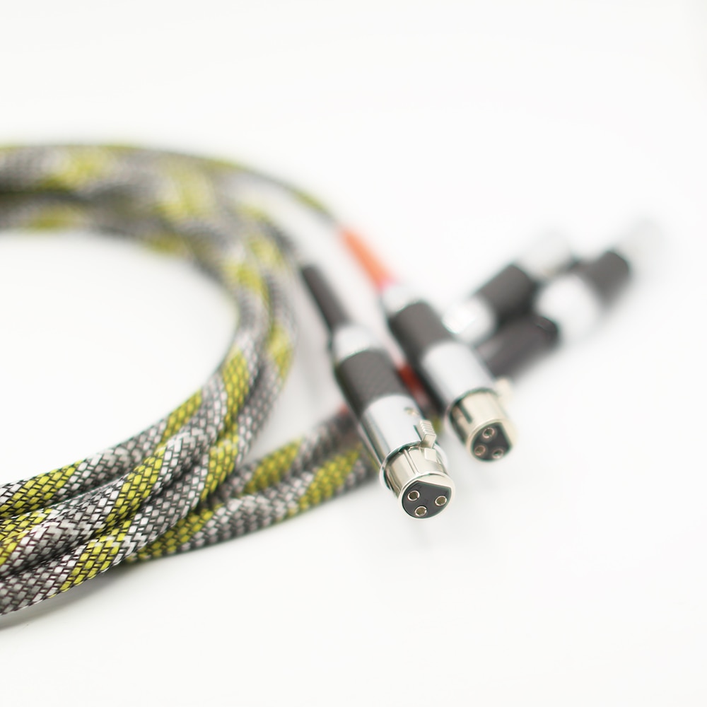 1 Pair HIFI XLR interconnect Cable Hi-end XLR Male to Female Audio Cable with XLR Silver-plated Plug Connector