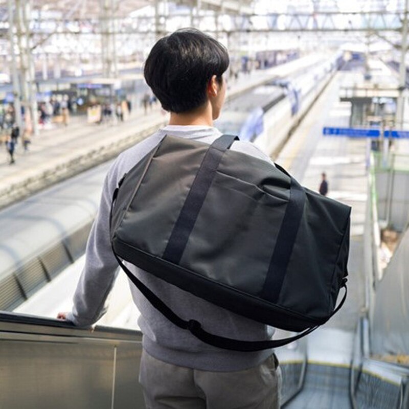 Waterdichte boodschappentas draagbare opvouwbare herbruikbare opvouwbare boodschappentas eco-tas markt boodschappentas: Donkergrijs