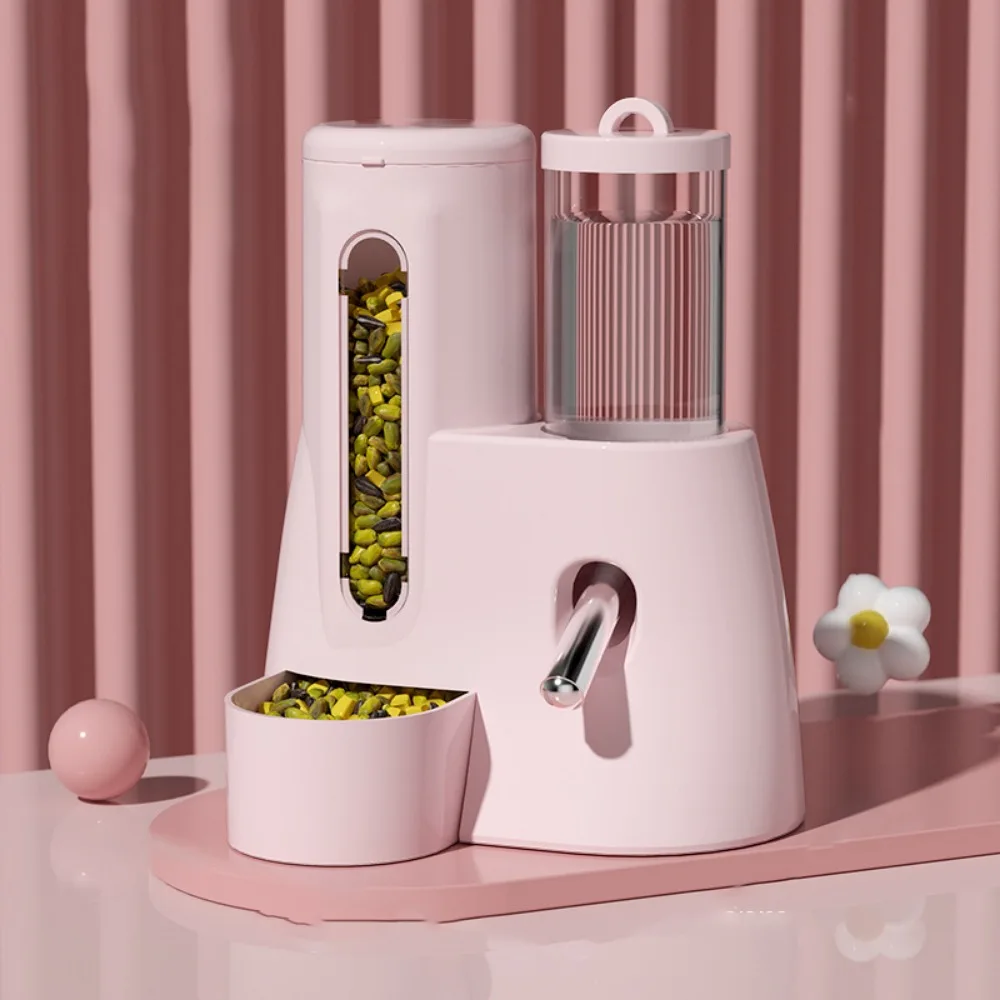 2-in-1 Hamster Automatische Water Grote Capaciteit Verwijderbare Voeden Water Dispenser Te Reinigen Gouden Beer Voerbak dierbenodigdheden: 4XL / SCARLET