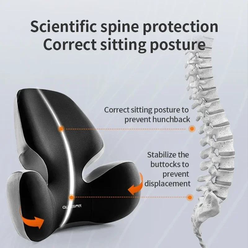 cojín para el cuello del coche, soporte Lumbar Universal para respaldo del coche, cojín para vehículo, cojín largo para coche, accesorios para coche