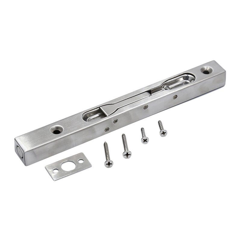 Stainless Steel Door Bolts Security Door Latch Bolt Guard Flush Latch Slide Bolt Lock Door Hardware 6/8/12inch Home Tool