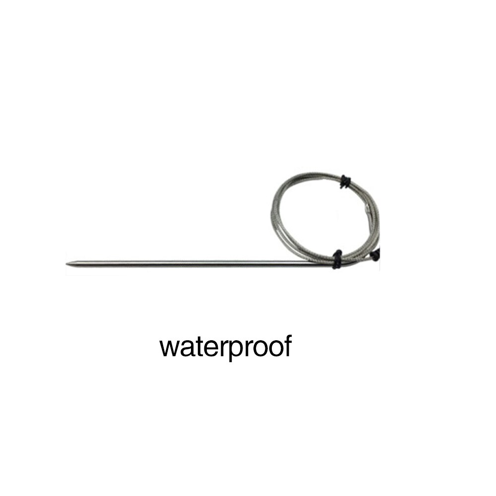 Electronic Digital LCD Food Thermometer Probe BBQ Meat Water Oil Cooking Temperature Alarm Cooking Timer Kitchen Cooking Tester: D(No thermometer)