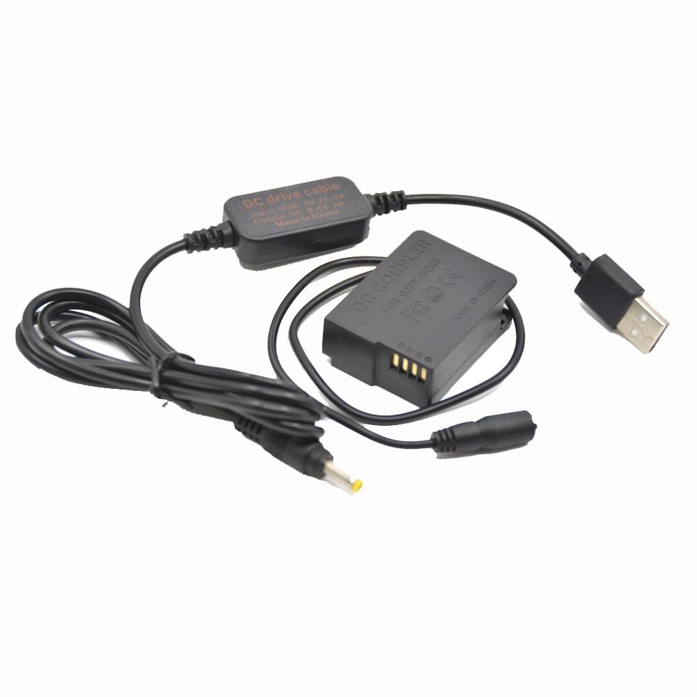 Volledige Decoded Dmw BLC12 Dummy Batterij DCC8 Dc Koppeling + Power Bank Usb-kabel Voor Lumix GX8 FZ2500 FZ1000 FZ300 FZ200 G80 G81 G85