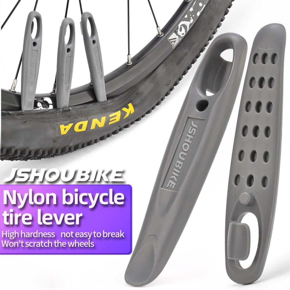 JSHOUBIKE-palanca de llanta de nailon para bicicleta, herramienta de reparación de rueda ultraligera, cuchara de neumático de bicicleta de montaña y carretera, accesorios de freno de ciclismo