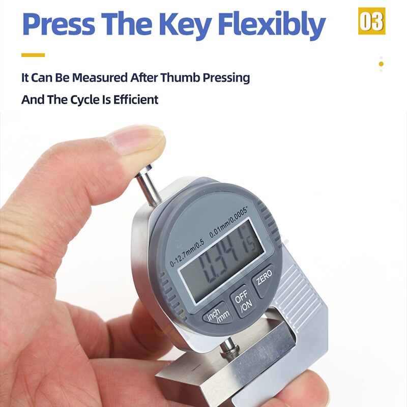 Digital Thickness Gauge Measuring Tools Electronic Thickness Meter Measure Thickness Of Paper Cloth Thin Metal Micrometer 0.01mm