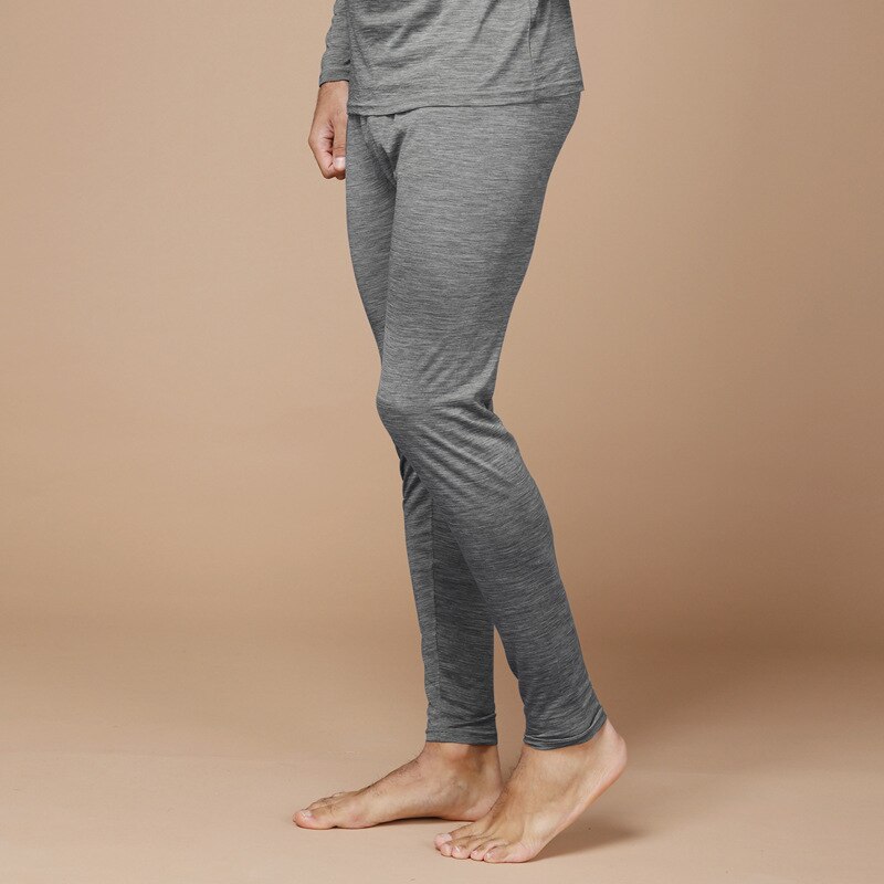 The High-grade 90%Silk +10%Cashmere Blended Knitted Silk Warm Pants Leggings Thin Slim Long Johns