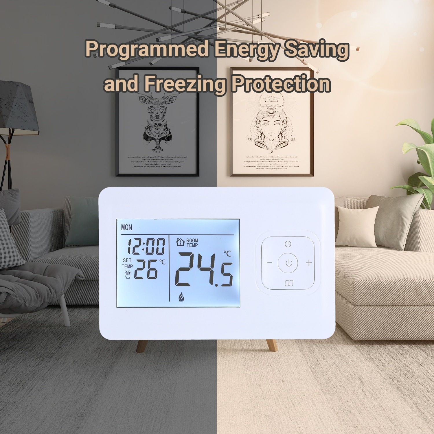 Wireless Temperatur Control Accessories For Warm Wall-Hung Stove Temperature Controller Mounted Wifi Heating Thermostat