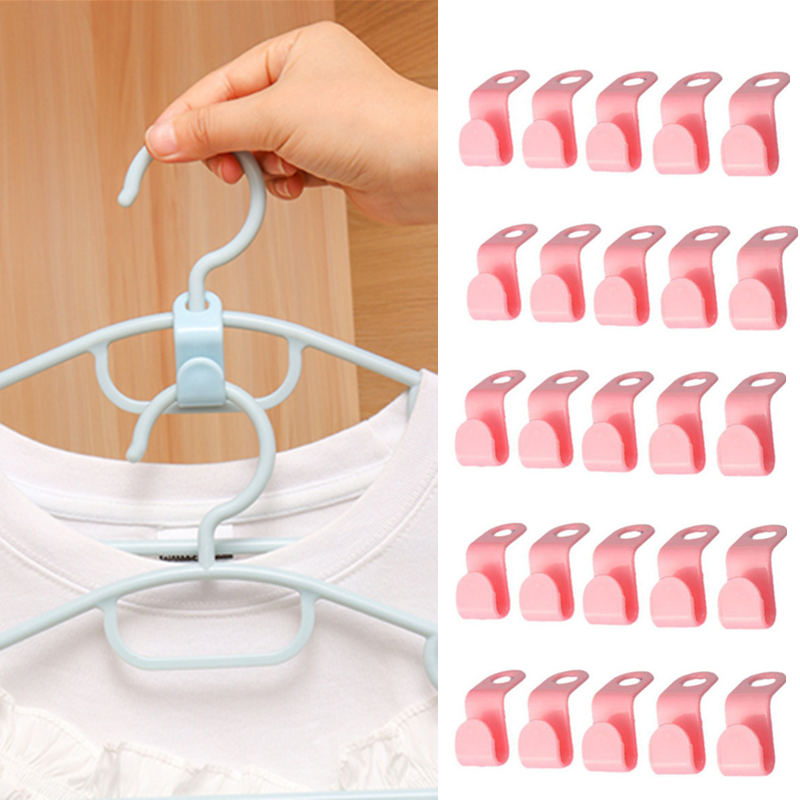 Mini cintres pour connecteurs de placard, crochets en cascade en plastique, organisateur de manteaux de placard, gain d'espace, 50/100/200 pièces: M / plum