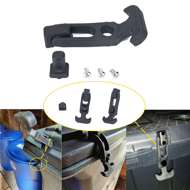 2PCS Rubber Flexible T-Handle Hasp Draw Latch For RV Tool Box Cooler Golf Elastic Shock Absorption Buckle Fit Thermos Toolbox