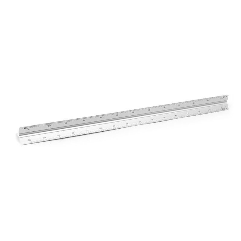 30cm Driehoekige Architect Schaal Heerser Aluminium Schaal Heerser voor Opstellen JR Deals: silver  size S