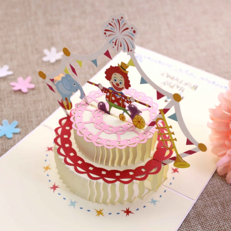 Funny 3D Pop Up Cards Valentine Lover Happy Birthday Anniversary Greeting Cards