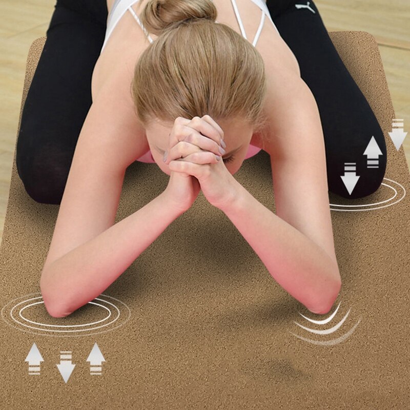 Yoga Mat - 183x61cm - Natural Cork & TPE - Non-Slip - Odorless