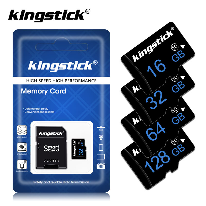Hukommelseskort 128gb 64gb 32gb 16gb 8gb micro sd-kort flash-kort hukommelse tf / sd-kort til smartphone / tablet / kamera med sd-adapter