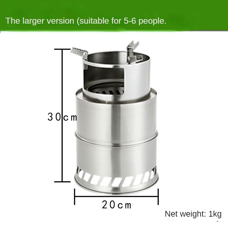 Outdoor Firewood Stove Windproof Portable Folding Wood Small Firewood Stove Gasification Picnic Stove Folding Stove Picnic