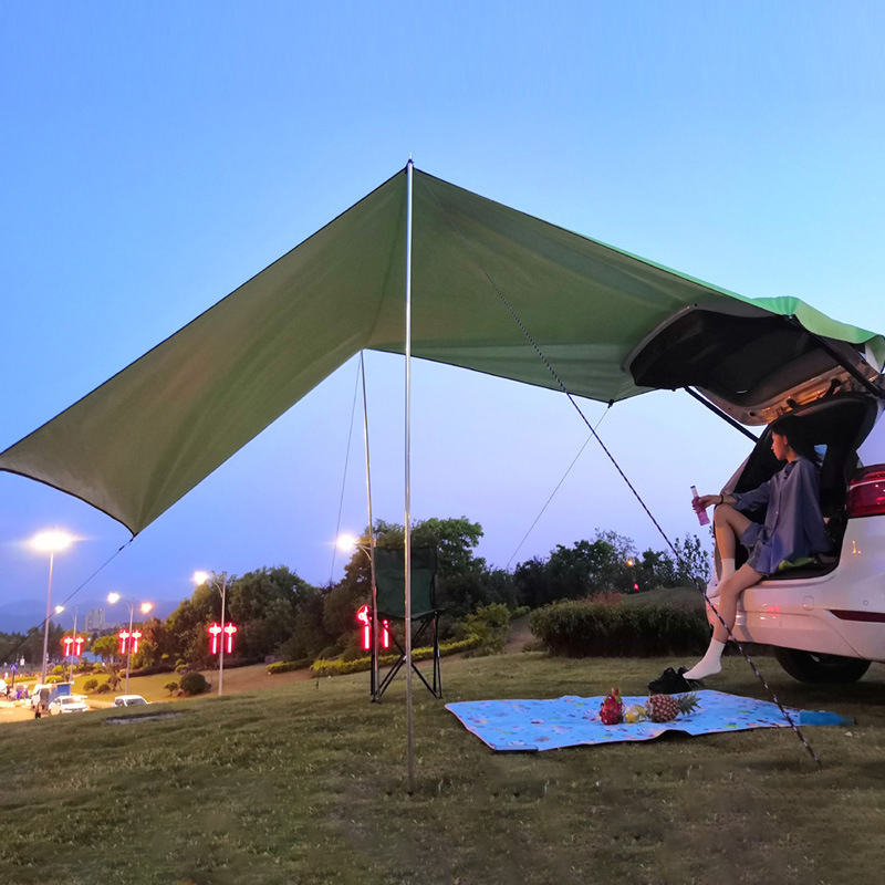Car Shelter Shade Waterproof UV Camping Side Car Roof Top Tent Awning Portable Camping Tents Automobile Rooftop Rain Canopy