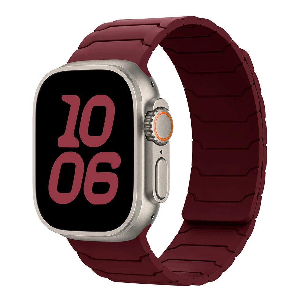 Correa para Apple Watch ultra 2 Band 49mm 45mm 44mm 40mm 42mm 46mm 41mm 38mm pulsera magnética de silicona IWatch Series 10 SE 9 8 7: Blue pink / 12 mm