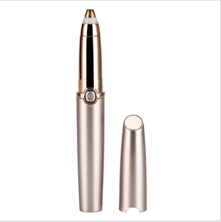 Elektrische Wenkbrauw Epilator Trimmer Make Pijnloos Mini Scheerapparaat Eye Brow Scheerapparaten Draagbare Facial Hair Remover Voor Vrouwen: rose gold