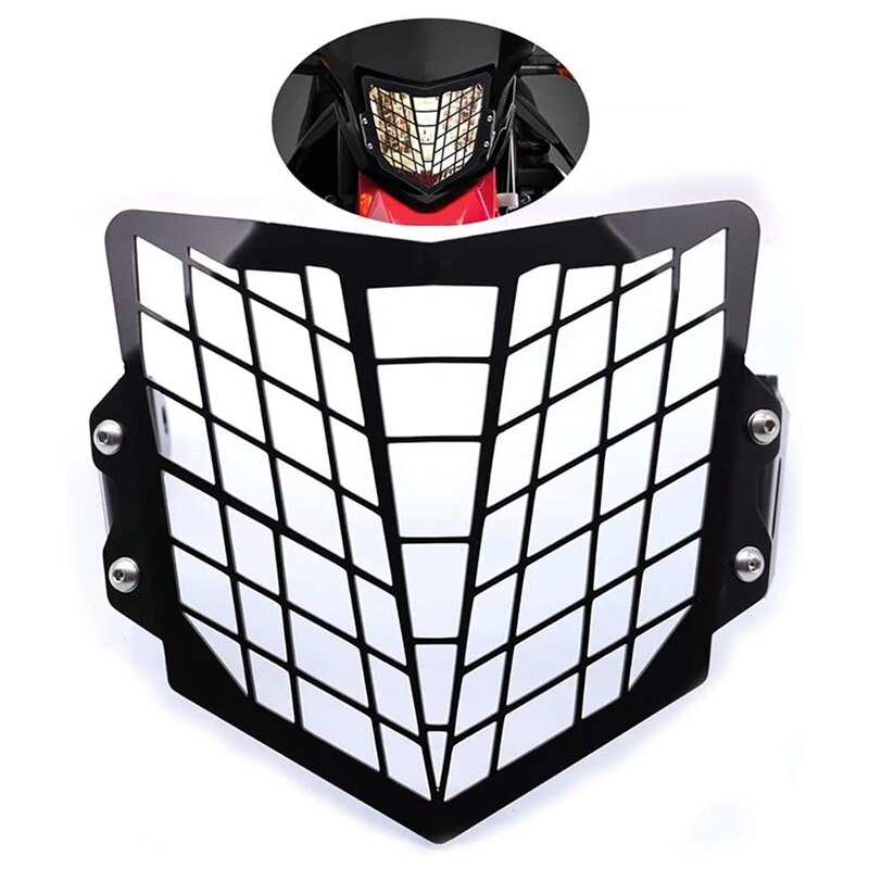 Grille De Protection Phare Moto Gorgeri Pour CG125 GN125 - Cache Phare Robuste En Aluminium Noir Anti-Chocs