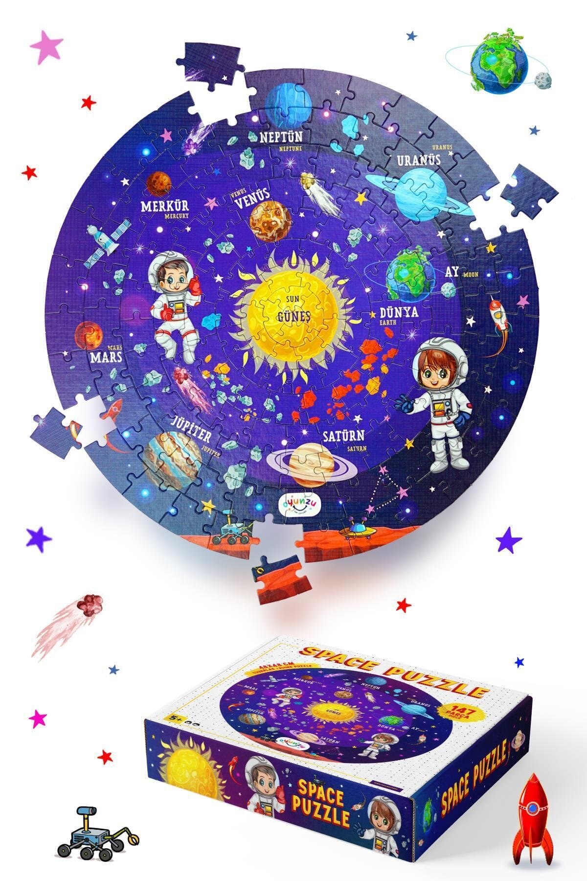147 piece JIGSAW PUZZLE FUN PAPER GAMES CHILD INTELLIGENCE GAMES