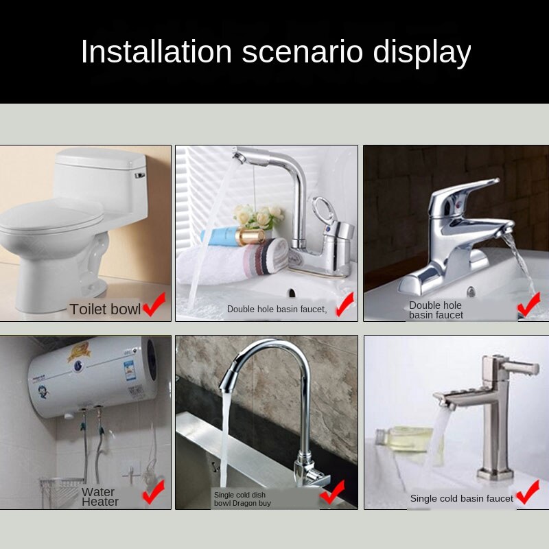 304 stainless steel braided tube and cold water inlet hose high pressure explosion-proof metal connection water pipe 4 point