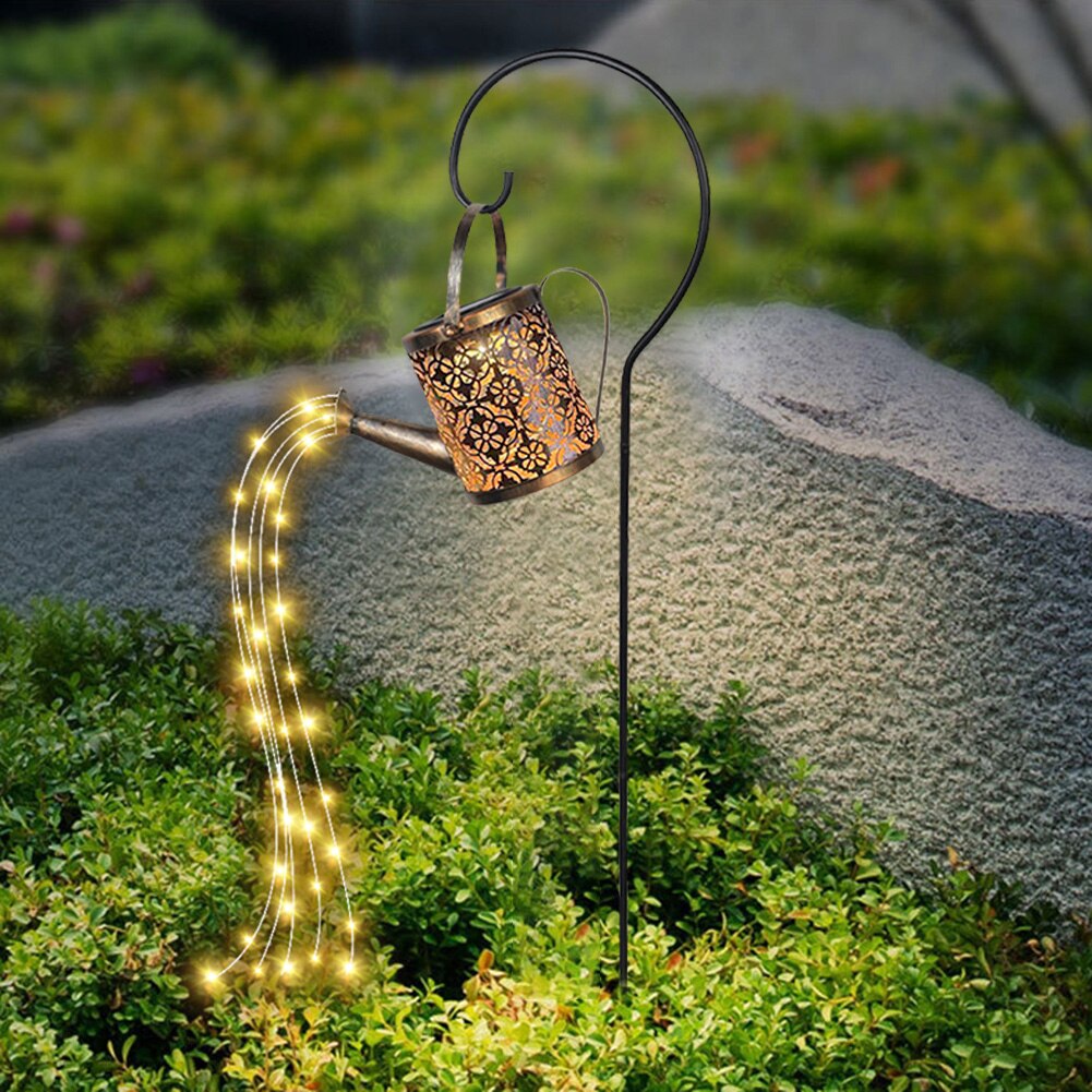 Arrosoir solaire LED avec jardinière, luminaire décoratif d&#39;extérieur, idéal pour un jardin, un sentier ou une pelouse,