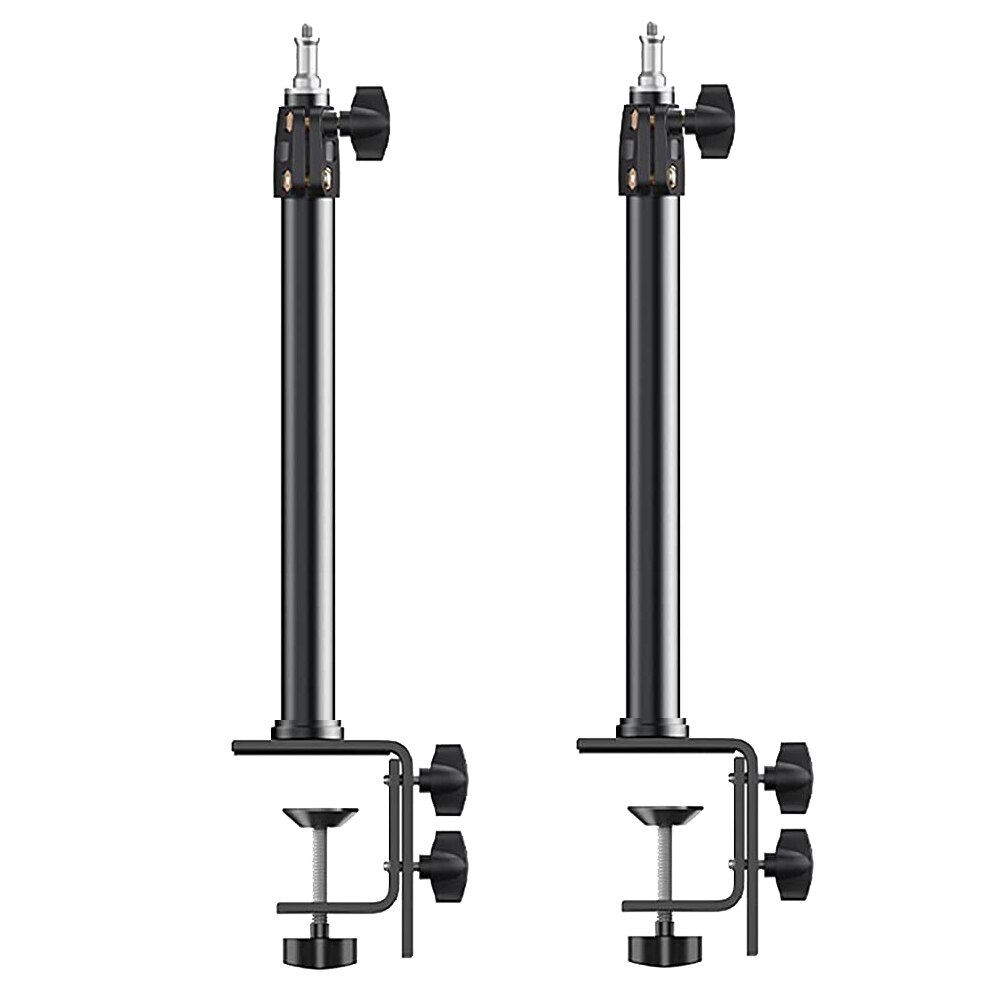 2 Packs Camera Desk Mount Stand Tabletop C Clamp Mount Adjustable Light Bracket for DSLR Camera Ring Panel Light Led Video Light: 2 PCS