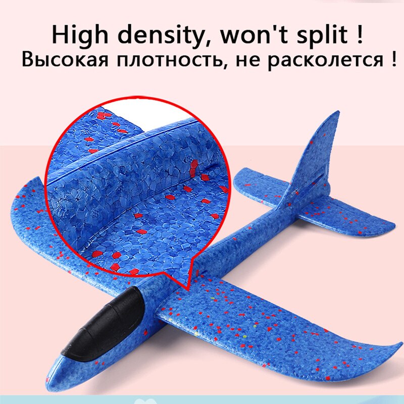 Schiuma aereo aliante bambini aeroplani lampade a Led modalità di volo aerei inerziali bambini lancio a mano all&#39;aperto giocattoli sportivi regalo