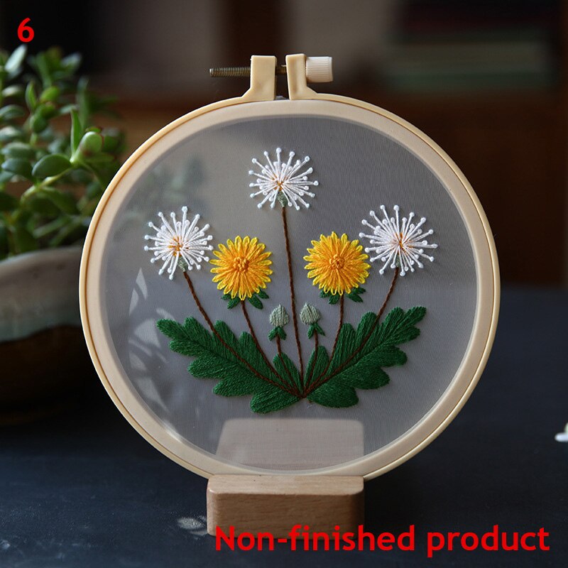 Diy Borduurwerk Bloem Schilderen Beginner Stitch Kit Borduurwerk Kit Diy Materiaal Kits Interessante Handwerk: 6