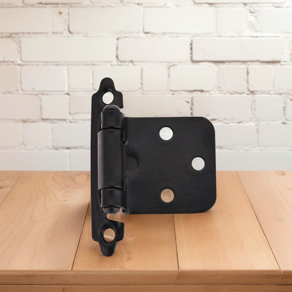 2 stk. amerikanske selvlukkende fjederhængsler med skruer overlay skabslåge planhængsler møbelbeslag