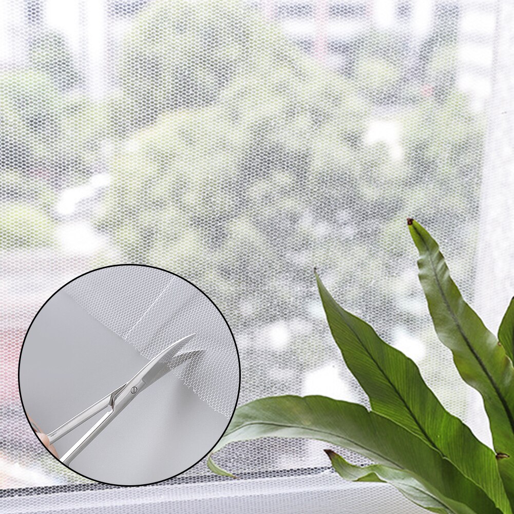 Bug Mosquito Net Door Protector Mesh Window Fly Screen White With Tape Insect Removable Nylon Self Adhesive Cutable Curtain