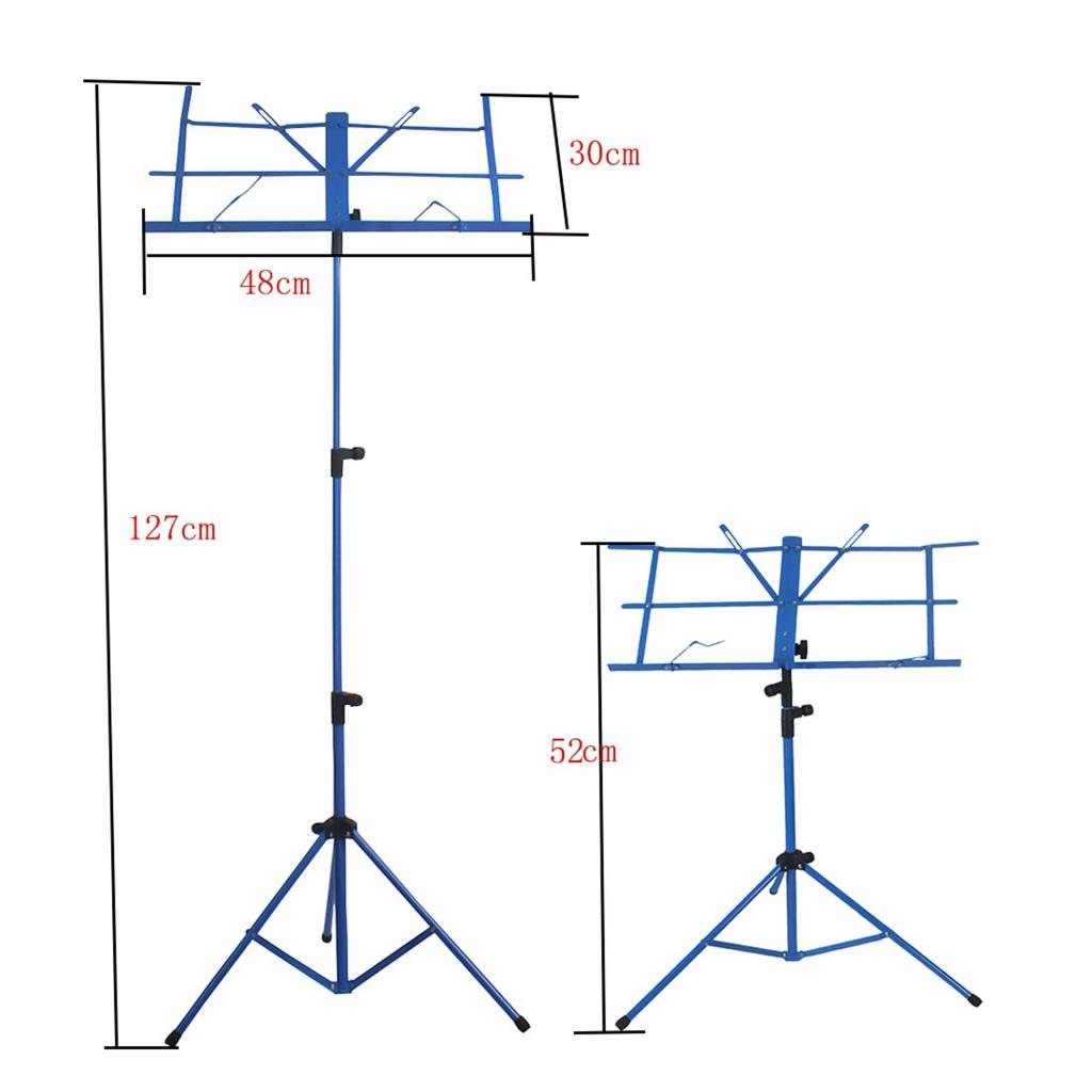 Portable Folding Heavy Duty Metal Music Stand Sheet Music Stand + Waterproof Carrying Bag
