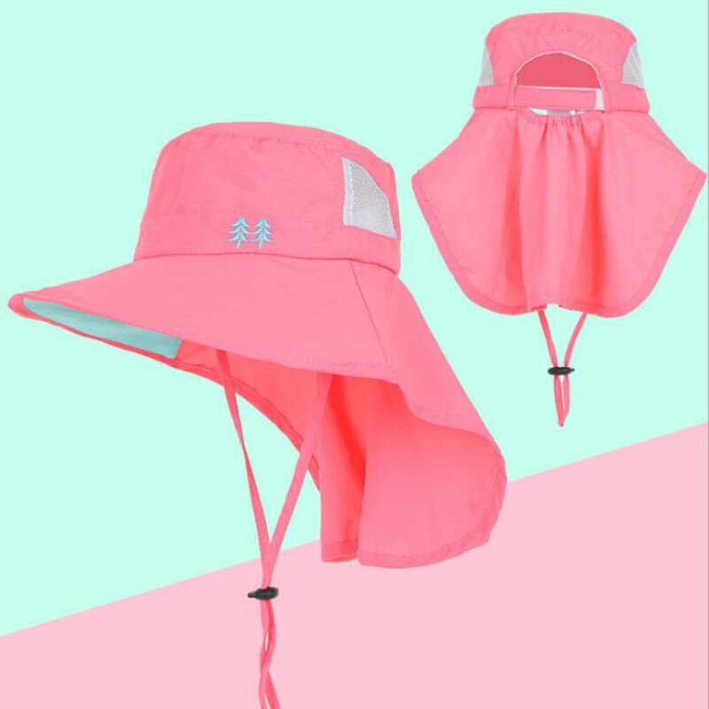 Sombrero de cubo con protección UV para niños, gorro de pescador de ala ancha de secado rápido, para playa al aire libre, senderismo, camping, pesca, Panamá: rose