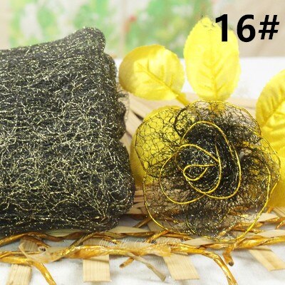 1pcs Making Flower Stocking Gold/Silver Silk Flower Accessories Decor DIY Nylon Flower Material Artificial Flower For Wedding