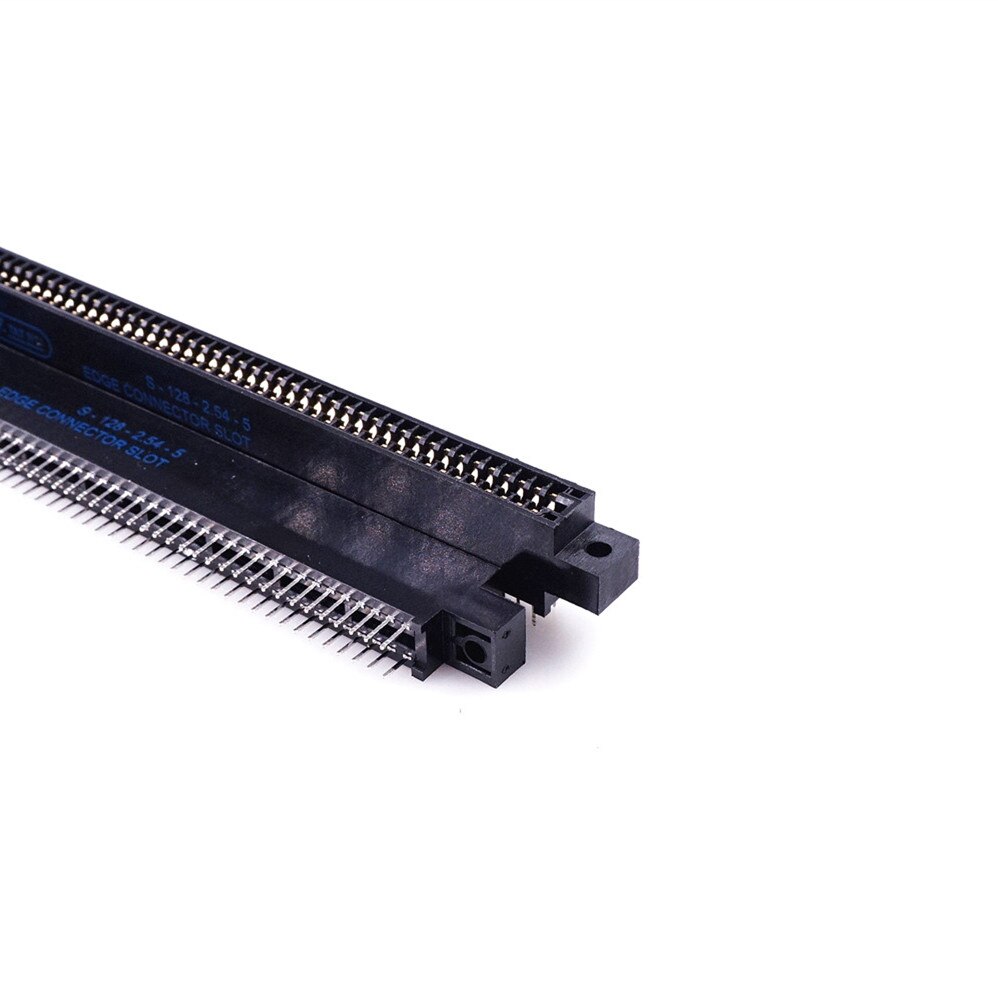 Connecteur de carte de bord, pas de fente de 2.54mm oreilles, montage de prise de doigt doré, 5 pièces, 24 42 44 48 50 56 60 86 88100 128 broches PCB