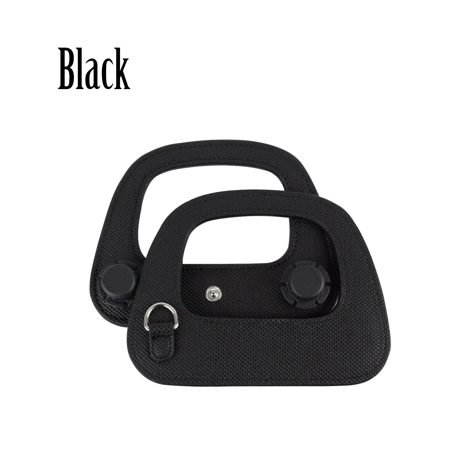 Tanqu Colorful D Buckle Ring Oblong Faux PU Leather Handle for Obag 50 Bag Handle for O Bag 50 Handbag Accessory: black