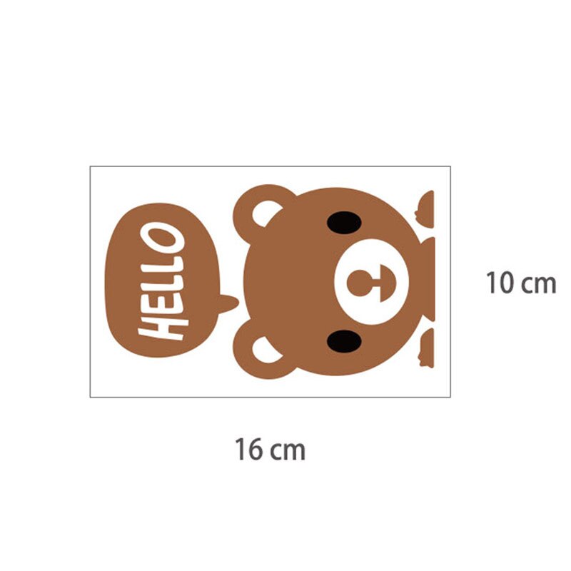 1Pc Funny Animal Patterns Switch Stickers On The Wall For Kids Room Home Decoration 3D Vinyl Wall Decals Cartoon Wall Stickers: B4