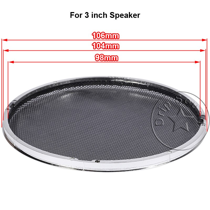 For 1&quot;/2&quot;/3&quot;/4&quot;/5&quot;/6.5&quot;/8&quot; Inch Audio Speaker Conversion Net Cover Decorative Circle Metal Mesh Grille Protection #Black: 1 piece / For 3 inch Speaker