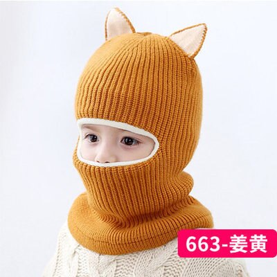 Baby Toddler Winter Warm Monkey Beanie Hat Earflap Knitted Cap Girl Boy Kids Children's ear knit cap: I