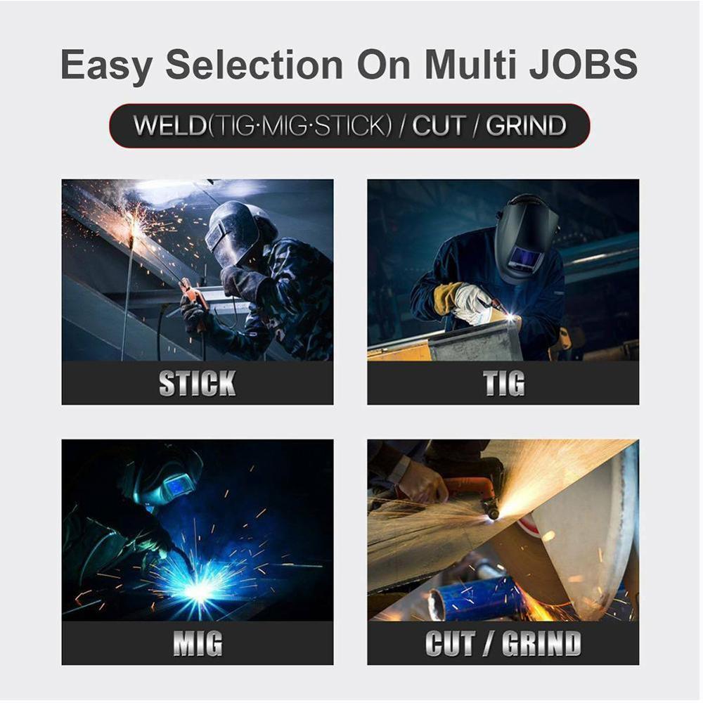 Auto darkening welding helmet/welding mask/MIG MAG TIG/4arc sensor/Solar cell Darkening welding mask