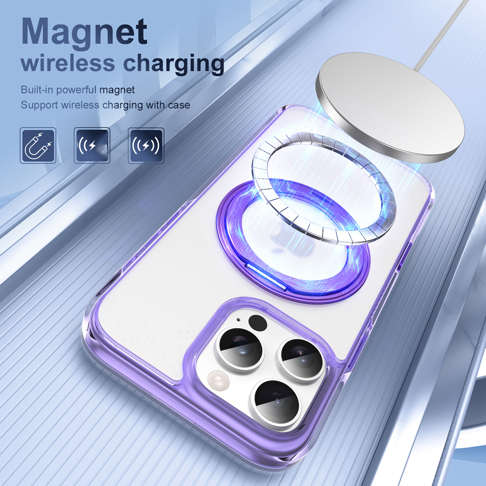 Camera Touch Control Button Case for iPhone 16 Pro Max 16 Plus for MagSafe 360 Magnetic Ring Wireless Charging Matte Clear Cover