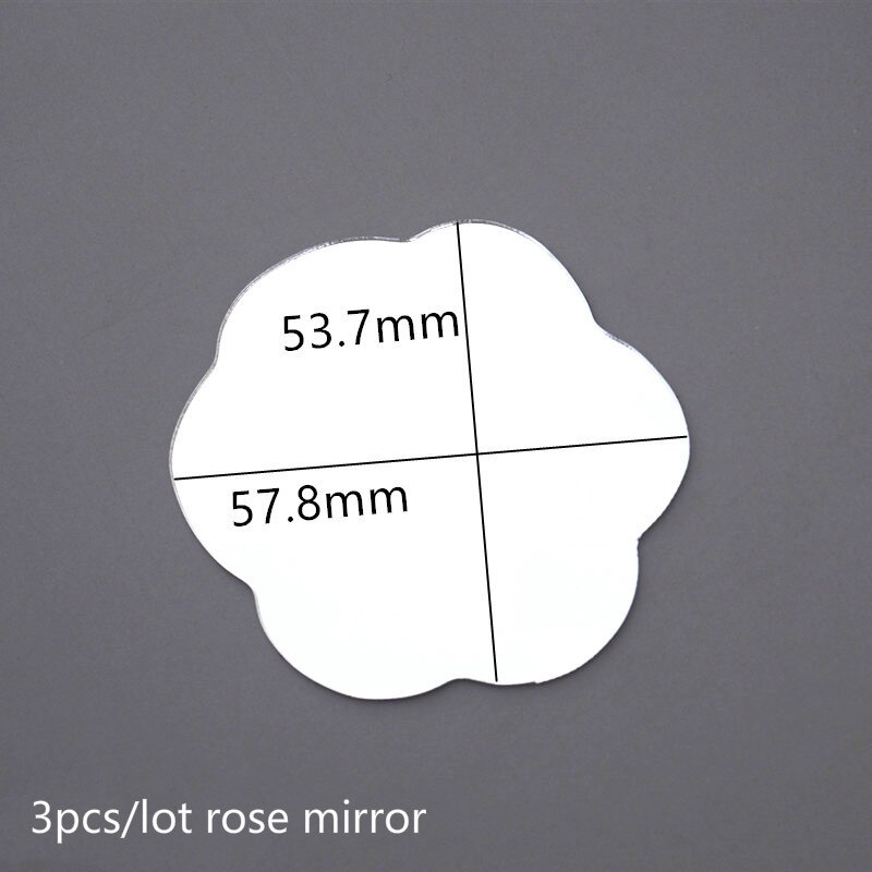 Moules coquille, chat, rose, diamant de résine époxy UV pour miroir DIY, de maquillage pliant, moulage en silicone, à faire soi-même, cristal: 3pcs rose mirrors